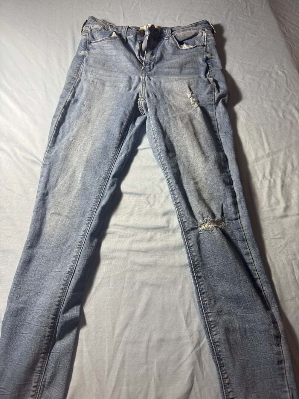 Mudd High-Rise Jegging FLXStretch Light Wash Distressed Jeans Women's Size 5